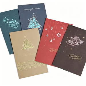 Biglietti d'Auguri Personalizzati di Lusso con Stampa in Lamina Dorata per Inviti Aziendali, Festivi e di Ringraziamento - Product Image 2