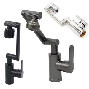 Robinet de lavabo universel à un trou, nouveau design, pour la maison, robinet de lavabo chaud et froid, valve en céramique, plastique, villa, cuisine, salle de bain - Product Image 1