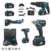 Perceuse électrique sans fil à batterie au lithium 18V 20V 21V, perceuse sans balais, outils MKT, kit combiné 4-en-1, coffret rigide