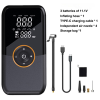 Portable 11.1V Car Tire Inflator 19-Cylinder 35L/min Cordless Air Compressor 4500mAh Smart Auto Pump with Type-C Cable & Bag