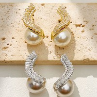 Boucles d'oreilles en spirale haut de gamme en laiton, accessoires de mode