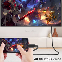 Kabel Ekstensi Type-C ke Type-C USB3.2 Docking Hard Disk Proyeksi Layar 4K HDTV Penggunaan Komputer Selubung PVC Kepang