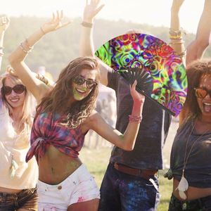 Éventail à main en bambou gravé personnalisé avec logo, grand format, anti-UV, pour festivals, avec motif sculpté - Product Image 5