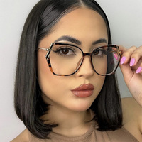 Monture de lunettes de prescription pour femme Filtre à lumière bleue carré TR90 Polygonous S Arms Gold Computer