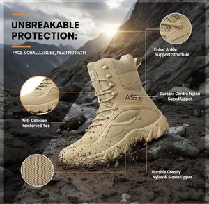 Bottes tactiques respirantes à tige haute pour hommes, bottes durables pour les forces spéciales, randonnée et entraînement <span class=keywords><strong>en</strong></span> plein air - Product Image 3