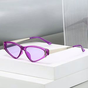 Gafas de Sol Retro 2025 con Logotipo Personalizado, Color Caramelo, Metálicas, UV400, Montura Pequeña, Estilo Ojo de Gato, para Hombre y Mujer - Product Image 1