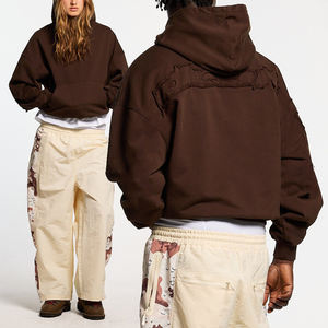 Sudadera con Capucha KingSen Premium, Estilo Francés, Curvada, Desgastada, Unisex, Hombros Caídos, Corte Recortado - Product Image 1