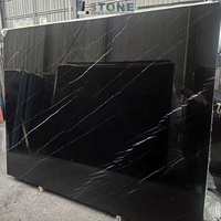 Marbre noir Marquina de premier choix, grandes dalles, sol en marbre noir et carreaux de pierre, prix Foshan, prix Yunfu Stones