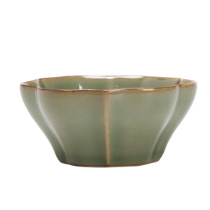 Tasse à thé en céramique Celadon Master Cup, petite coupelle en forme de pétale pour service à thé Kung Fu, glaçure verte bambou - Product Image 5
