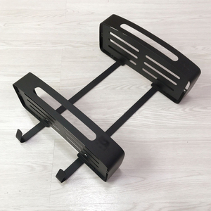 Murale a doppio strato nero in <span class=keywords><strong>acciaio</strong></span> <span class=keywords><strong>inox</strong></span> mensola angolo <span class=keywords><strong>doccia</strong></span> <span class=keywords><strong>porta</strong></span> <span class=keywords><strong>Shampoo</strong></span> per uso domestico - Product Image 4