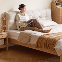 Meubles de chambre en rondins de Style nordique Simple chêne plate-forme en bois massif cadre de lit lit en bois Queen Size