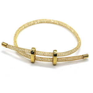 Lưới pha lê dây vòng đeo tay chuỗi Thép không gỉ Ống lụa <span class=keywords><strong>Bangle</strong></span> handmade phụ kiện tự làm bán buôn số lượng lớn - Product Image 6