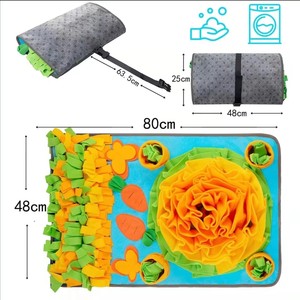 Büyük yavaş besleyici eğitim toksik olmayan Pet snumat Mat interaktif yıkanabilir kaymaz havuç şekilli kediler köpekler için evcil hayvan besleme paspası - Product Image 2