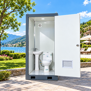 Cabina de Baño Portátil Prefabricada Etodevice, Unidad de Baño Móvil con Sistema de Ventilación para Obras de Construcción, Uso Público en Exteriores - Product Image 4