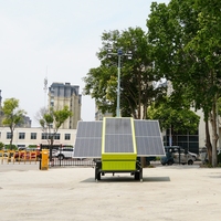 7m-9m Hohe Solar-Lichttürme Industrielle Tragbare Kleine Mobile Beleuchtungstürme mit Drahtlosen CCTV-Kameras