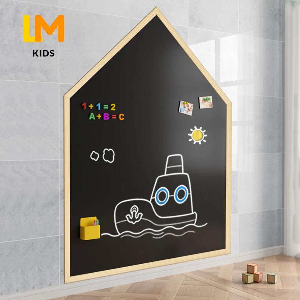 Детская деревянная рамка LM, зеленая Магнитная школьная доска, Детская обучающая письменная доска