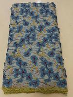 Tissu en dentelle africaine de haute qualité, tissu en dentelle brodée ajourée avec applique florale pour robes de cérémonie et de mariée
