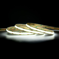 Bande lumineuse en gros 12V 24V 320 puces/m 8mm 3000K 4000K 6500K Intérieur Extérieur Étanche Flexible COB Bande lumineuse LED