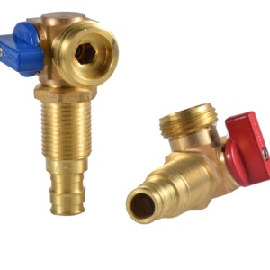 Válvula de bola MHT de 1/2 pulgadas F1960 <span class=keywords><strong>Wirsbo</strong></span> Pex X de 3/4 pulgadas con mango azul y rojo para lavadora de ropa, grifo de baño - Product Image 1