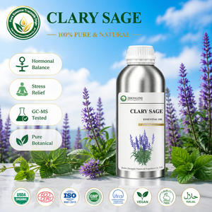 Huile d'agrépine (Salvia Sclarea) pour l'aromathérapie bien-être, l'humeur euphorique, le soulagement du stress et le calme intérieur - Product Image 2