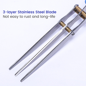 Tijeras de gusano de triple hoja de acero inoxidable, tijeras de corte de línea trenzada de pesca - Product Image 4