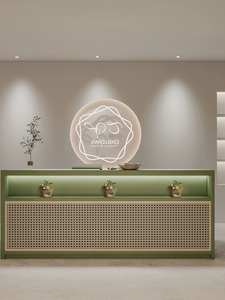 Wabi-sabi tienda de <span class=keywords><strong>ropa</strong></span> para el hogar bar ratán tejido simple japonés <span class=keywords><strong>y</strong></span> coreano mostrador de recepción salón de belleza mostrador de recepción - Product Image 4