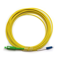 Cordon de brassage fibre optique monomode simple 3M 5M SC APC vers LC UPC G657A1 9/125um pour utilisation FTTH FTTX