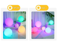 Lampe boule à LED rechargeable Globe Mood Lamp étanche décorative sans fil Orb Light Télécommande Dimmable Night Light