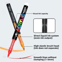 Ensemble de stylos marqueurs acryliques imperméables personnalisés de 12 à 360 couleurs, stylo pour peinture artistique, bricolage, dessin à la main, vente en gros OEM