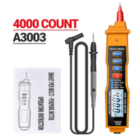 # CKX8863 A3003 Multímetro digital Medidor tipo pluma 4000 recuentos con herramienta de prueba de capacitancia Hz de resistencia de voltaje ACDC sin contacto