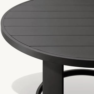 न्यूनतम शैली उद्यान एल्यूमीनियम डाइनिंग सेट पैटिको फर्नीचर कुर्सियों और बाहरी दलों के लिए पार्टी टेबल टेबल - Product Image 6