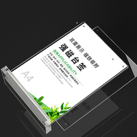 Support de menu de table en acrylique transparent A3/A4/A5/A6, support d'affichage en acrylique, support de table en acrylique en forme de T, publicité transparente