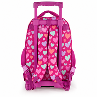 Sac à dos à roulettes détachable pour enfants, résistant à l'eau, en polyester, avec poignée de 92 cm, logo personnalisé, pour les 6-12 ans