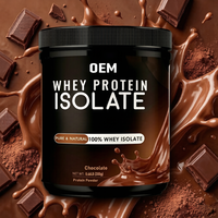 OEM 100% Whey Protein Isolate Alami Murni Bubuk Instan Rasa Cokelat 300g Suplemen Protein Pembentukan Otot untuk Kebugaran Dewasa