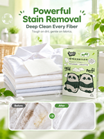 Feuilles de lessive écologiques dissolvables à base de plantes, durables, anti-décoloration, portables pour le voyage, parfum linge frais, 80%