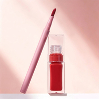 Set Lipgloss 8 Warna Tahan Lama, Label Pribadi, 2 in 1 Lip Stain, Custom Logo, Pigmentasi Tinggi, Paket Lip Makeup