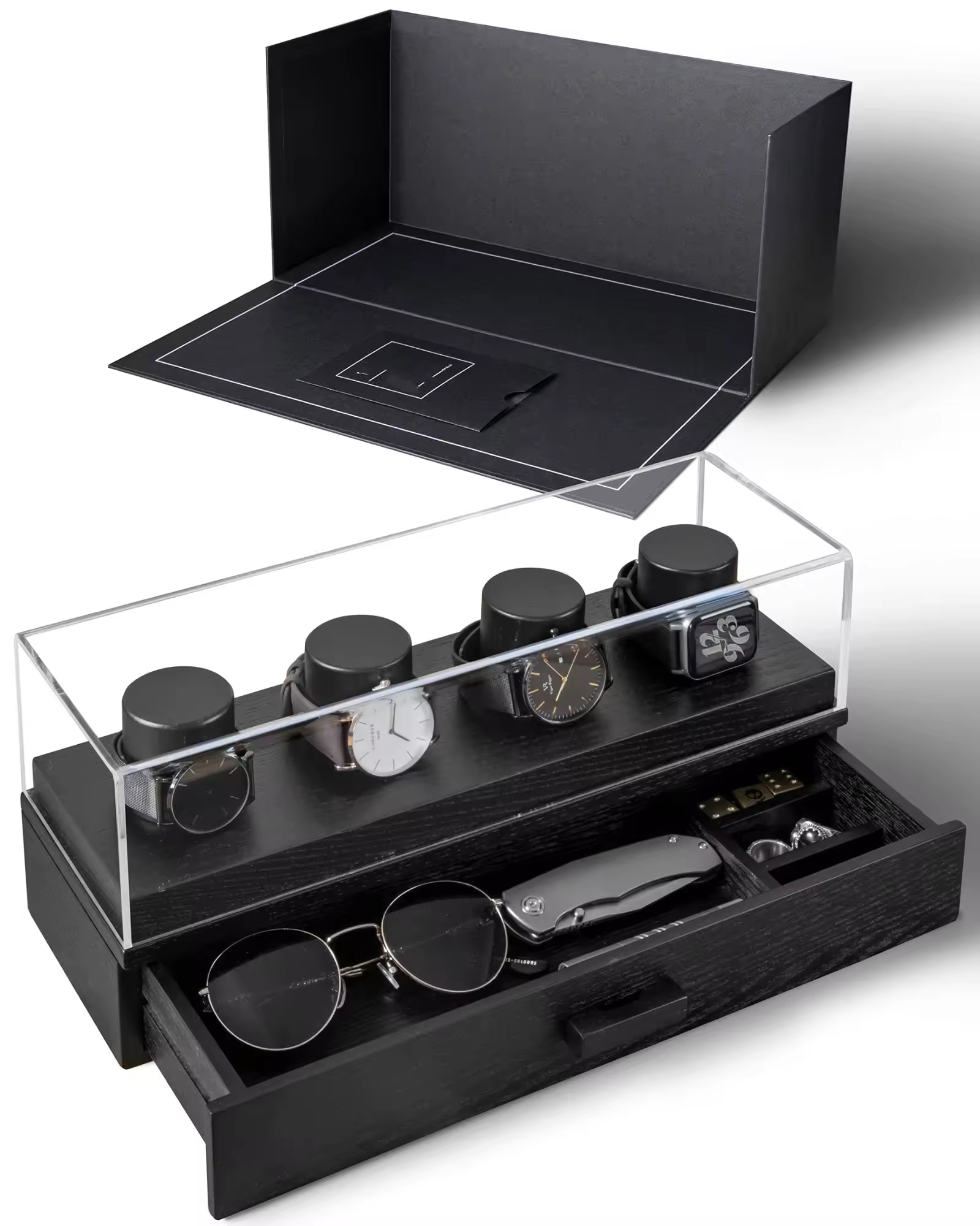 Maßgefertigte Box-Organizer Moderne Uhren-Vitrine und Herren-Schmuckbox-Organizer Holz-Aufbewahrungsbox für Freund Uhrenhalter| Alibaba.com