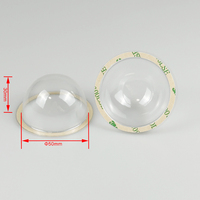 Pochette blister transparente personnalisée en PET demi-boule blister en plastique dôme boîte d'emballage shaker avec adhésif