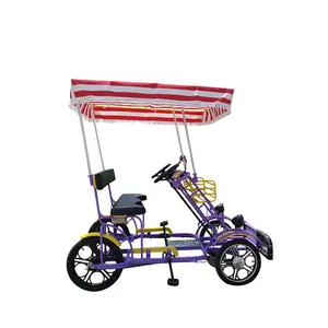 J quadricycle road tandem four wheel bike for family sale