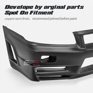 Nouveau pare-chocs avant EPR Skyline R34 GT-R BNR34 NSM ZT avec découpes pour échappement, fixation par boulons, taille standard, 1998-2002 - Product Image 4