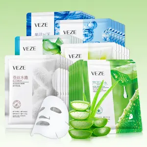 VEZE toptan özel etiket sac maskeleri kore cilt bakımı Aloe Vera nemlendirici maske yüz doğal