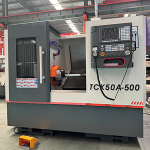 Torno CNC de bancada inclinada de alta precisión TCK46A con eje C, control Fanuc, máquina de torneado CNC pequeña para metal - Product Image 4
