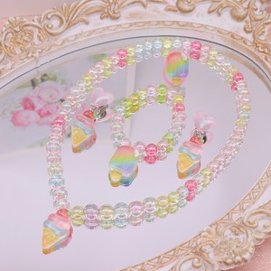 Nuevo Conjunto de Collar, Pendientes y Pulsera para Niñas, Diseño de Unicornio y Corazón, Joyería Fina de Plástico - Product Image 5