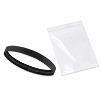Bandeau de sport de 2 cm avec bande intérieure en silicone pour la course à pied et le yoga, noir