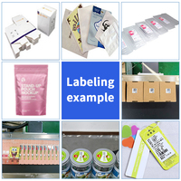 Machine d'étiquetage automatique de cartes plates RFID adhésives pour vêtements avec fonction de détection et applicateur d'étiquettes