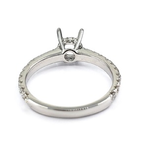 Nouvelle arrivée bague de mariage en diamant pur diamant 18 carats or blanc massif VS diamant bijoux fins semi-monture bague de fiançailles pour les femmes - Product Image 3