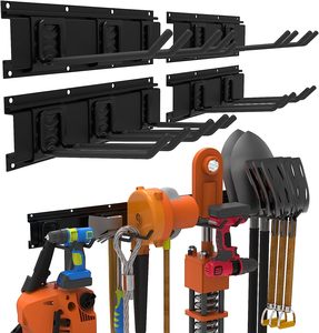 Rails épissables faciles à enclencher utilisation Simple Wallmaster <span class=keywords><strong>Garage</strong></span> stockage herbe mangeur montage <span class=keywords><strong>brouette</strong></span> mur cintre pour outils - Product Image 6