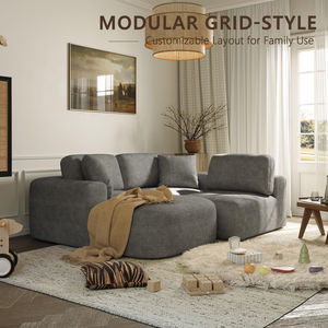 Hot New Releases 2026 Alibabaa Trial Order Knock-Down Packing <b>Bedroom</b> Furniture L Shape <b>Sofa</b> Space Saver - Product Image 4