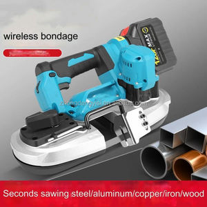 Mini scie à ruban électrique pour usage domestique et industriel, découpe du bois/métal, état neuf, scie à ruban de table avec moteur - Product Image 3