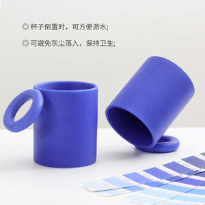 Taza de Cerámica Tao Zhizhi, Color Azul Klein Mate, con Asa, para Regalo, Taza de Café de Primera Calidad, con Logotipo Personalizable - Product Image 4